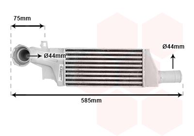 VAN WEZEL Kompressoriõhu radiaator 37004404